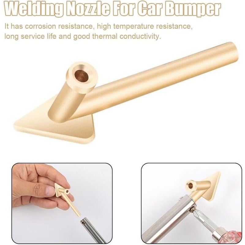 Gold Plastic Welder Soldering Iron Tips Triangular Copper Soldering Iron