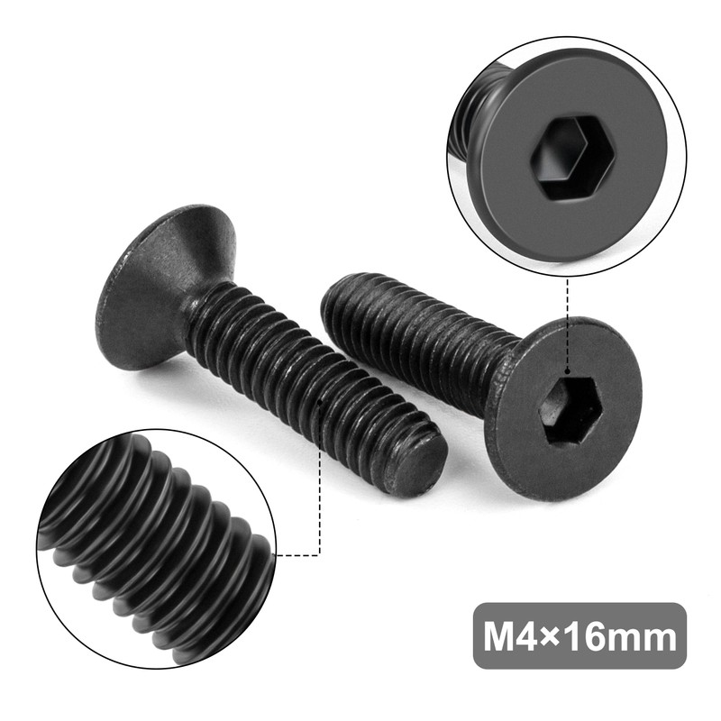 Tunejoy Pack of 20 M4 x 16 mm countersunk head