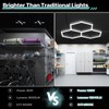 Litezone Hexagon Garage Lights 105W 12600LM, 6500K Ultra-Bright Hexagon LED