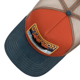 Stetson Canoe Trucker Cap Small - Mehrfarbige Kappe aus Baumwolle - Für Kinder - Größenverstellbar - Mit Netz-Einsatz - Ganzjährig blau-rot One Size