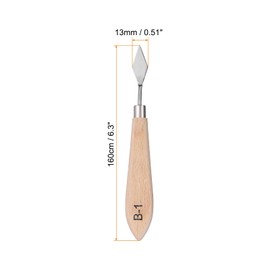 HARFINGTON Palette Knives Painting Tool 6.3" Stainless Steel Blade Spatula Painting Pallet Knife Beech Wood Handle for Oil Acrylic Canvas Color Mixing