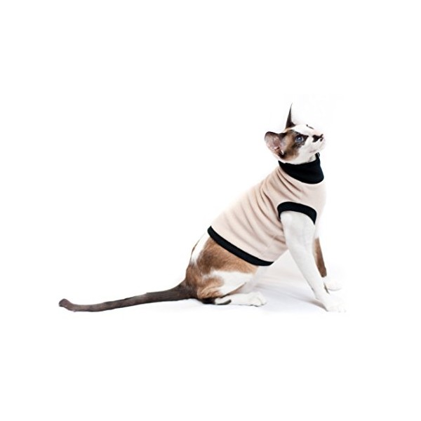 Kotomoda cat's turtleneck T-Beige Fleece (S)