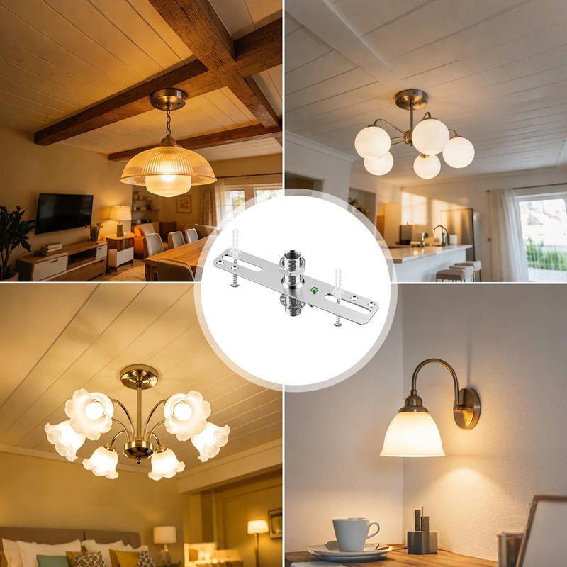 Qryphent Universal Lamp Crossbar 4" Ceiling Light Fixture Mounting Bracket