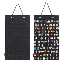 PACMAXI Organizer per spille da appendere, custodia per esporre spille, porta spille, contiene fino a 96 spille. (accessori non inclusi) (slot S-96, nero)