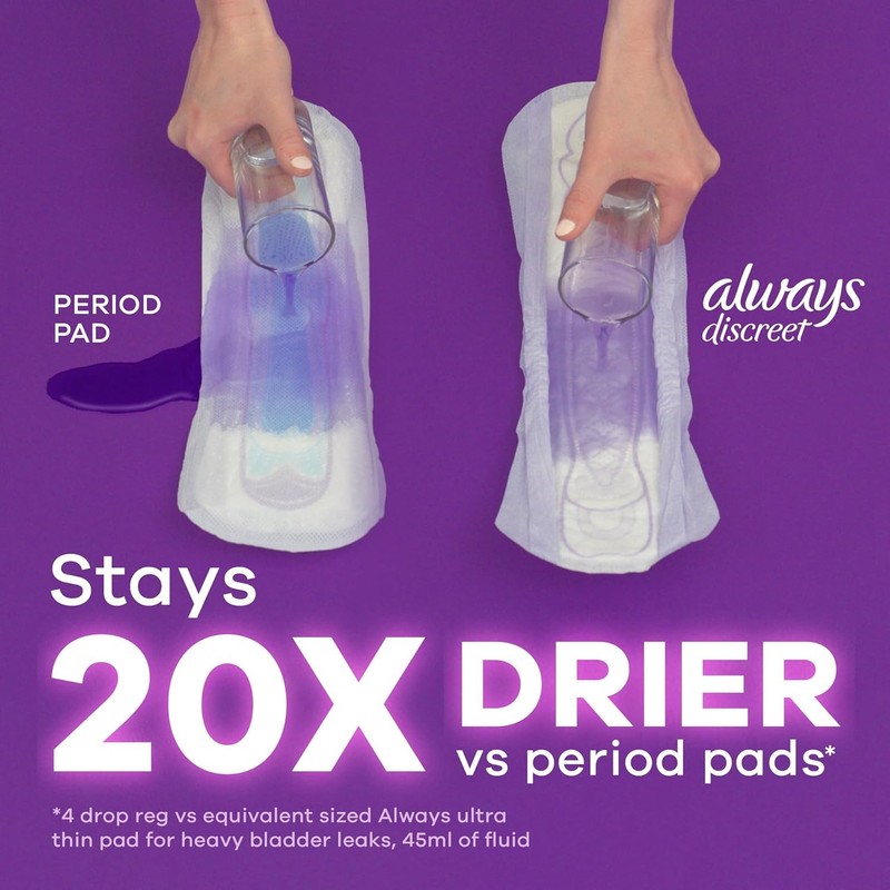 Always Discreet, Incontinence Light Pads, 3 Drops, 30 Pads each