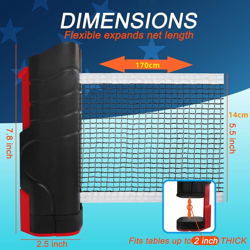 PUBAMALL Juego de Juego de Ping Pong, Juego portátil Tennis
