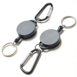 Retractable Badge Reel Holder with Belt Clip, Key Ring, and Chain BL01772 100ea