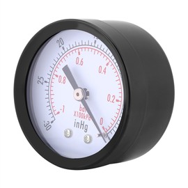 Medidor de presión de vacío con mini dial de 50 mm, manómetro de vacío, rosca Bspt de 1/4 "0 ~ -30inHg 0 ~ -1bar, herramienta de medición de presión de agua, aceite y aire