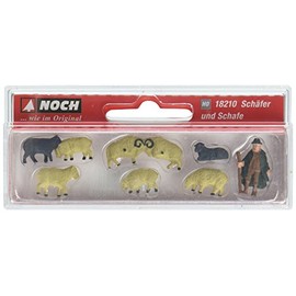 Noch 18210 Shepherd and Sheep, Coloured