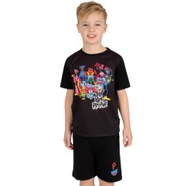 Poppy Playtime Boys' Pyjamas, Short Summer, Gamer Pyjamas for Boys, black
