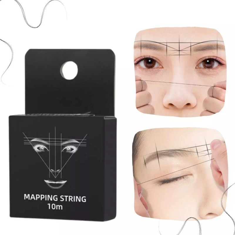 Mafab 2 Piezas Hilo Entintado Diseño Ceja Microblading Maquillaje