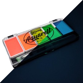 LUMENTICS Premium Watercolour Rainbow - Glow in the Dark Watercolour Paint with Brush Pen - Photoluminescent UV Ink Paint for Painting