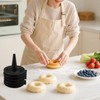 BOXOB 6stk Donutform Klein zum Backen, Schwarz Silikon Bagel-Maker-Pfanne Antihaftbeschichtet