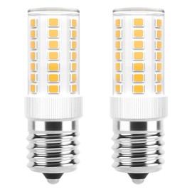 E17 LED Bulbs Dimmable 5W Microwave Over Stove Bulb 125V 40W Incandescent Equivalent, Warm White 3000K, Fit for Whirlpool Maytag GE Kenmore LG Microwaves, Replaces 8206232A 1890433 AP4512653, 2 Pack