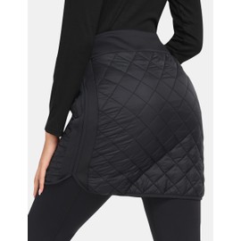 MoFiz - Falda acolchada para mujer, con aislamiento, cálida falda de invierno con cierre completa, faldas de nieve para senderismo, correr, golf al aire última intervensión, 9711-gris oscuro, Small