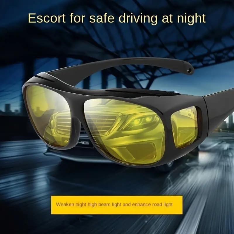 Anti-Glare Night Vision Driving Sunglasses for Men and Women, Blue
