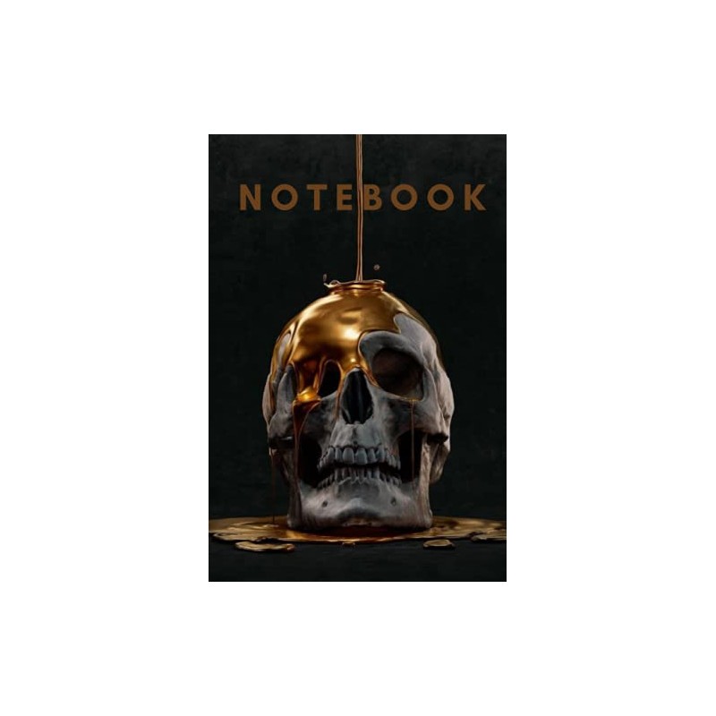 Liquid Gold on Skull Notebook 6x9
