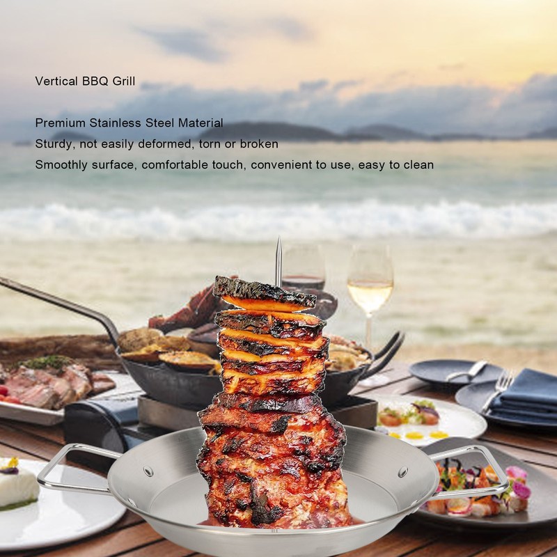 Vertical Skewer Grill Stainless Steel Detachable Multi Functional BBQ Grill