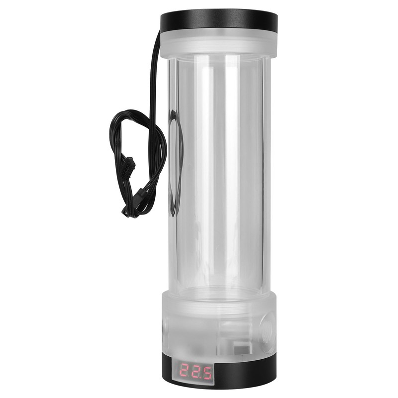 Water Cooling Tank Transparency 210mm Cylinder Temperature Display Reservoir Water