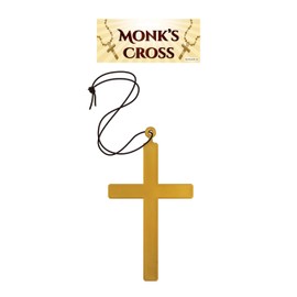 Gold monk cross () Costume Accessory