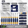 SUNHZMCKP Magnetic Screwdriver Set 66-Piece, S2- Alloy Tool Steel, Includes