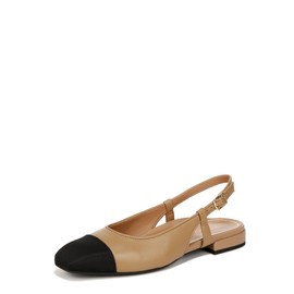 Vionic Women’s Orchid Petaluma Comfort Flats- Supportive Lightweight Slingback Flats with Arch Support Insole That Helps Correct Pronation Camel Brown Leather 8 Medium