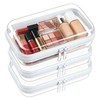 3 PCS Clear Hard Shell Zipper Cases, Double Zippered Hard