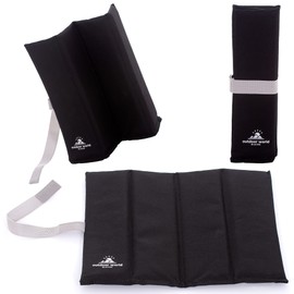 2 x Outdoor World X-Large Folding Sit Mat - Portable Seat Pad - Lightweight Sitting Cushion for Hiking Camping Park Picnic Fishing Beach Playground Insulated Foam Waterproof (1 x Black, 1 x Olive)