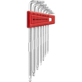 PB Swiss Tools Safety Allen Key Set PB 3212.LH-6 | 100% Swiss Made | 7-Piece Extra Long Hexagon Socket Set 1.5/2/2.5/3/4/5/6 mm, Corded
