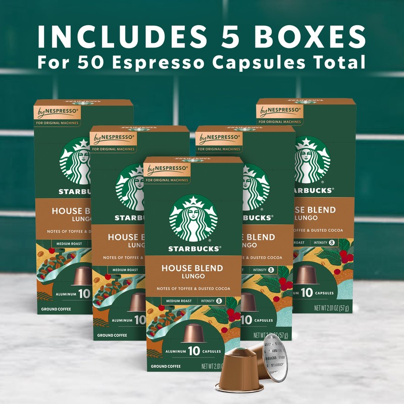 Starbucks by Nespresso Original Line, House Blend, Medium Roast Coffee,