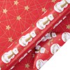 LeZakaa Reversible Red Christmas Wrapping Paper Roll - Jumbo Roll