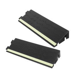 OUNONA Scooter Threshold Ramp 2pcs Door Sill Plate for Wheelchair Access PVC Wheelchair Ramps Indoor Outdoor Ramp Black