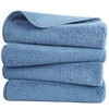 Polyte - premium anti-pilling microfibre hand towel - quick drying - blue - 40 x 76 cm - set of 4 pieces