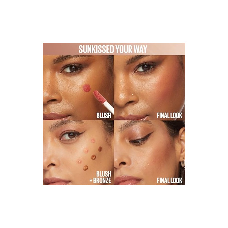 Maybelline Sunkisser - Rubor líquido multiusos y bronceador, mezclable, de