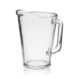 True Everyday 60 oz Glass Pitcher – Durable Drink Pitcher with Handle & Spout, Perfect for Iced Tea, Lemonade, Batch Cocktails, and More – Dishwasher Safe – 60oz Set of 1