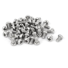 uxcell a16051600ux0507 M3x5 mm 316 Stainless Steel Phillips Pan Head Machine Screws Fasteners 50 Pcs (Pack of 50)