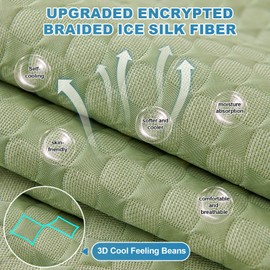 OTOB Cooling Dog Couch Cover Ice Silk Fiber, Washable & Non Slip Sofa Protector Pet Mat, Soft Dog Bed Couch Cover Cooling Mat, Durable Pet Friendly Dog Sofa Protector Covers(Green, 28"*70")