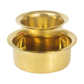 Spillbox South Indian Brass Coffee Cup and Dabra 120ML | Dabara Tumbler Set | Madrasi Filter Coffee Set | Kumbakonam Coffee Set – DABRA Set (2 Pieces)