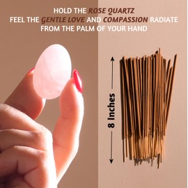 Folkulture Incense Sticks - Set of 7 Insenses (140 Insence Sticks) with Healing Stone- Frankincense, Sage & Tea, Lavender & Peppermint Inscents Or Inciensos, Organic & Non-Toxic Incents (7 Chakras)