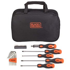 beyond by BLACK+DECKER Screwdriver Set with Storage Bag, Magnetic Tip, 23-Piece (BDHT6223CAPB)