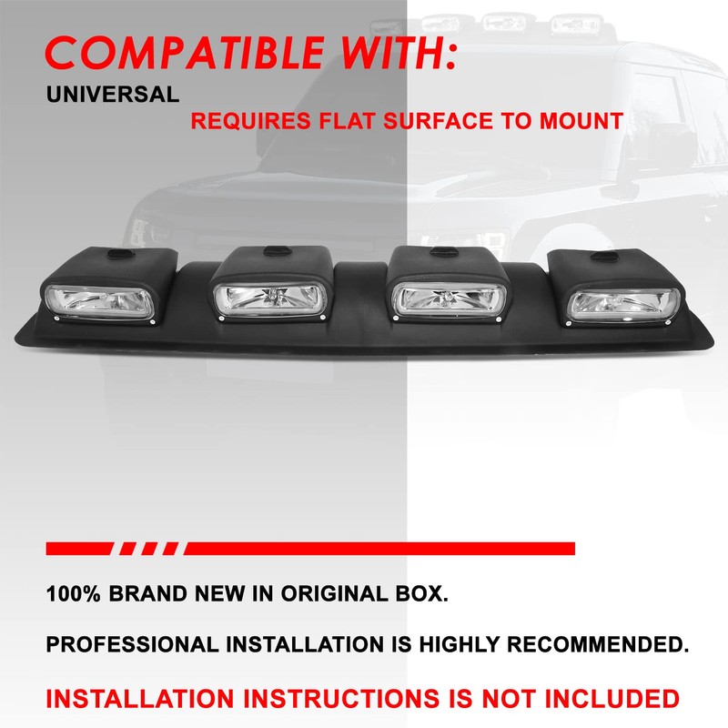 Auto Dynasty Fog lights, Universal Front Top Roof Mounted Driving
