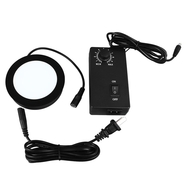 Microscope Bottom Light LED Adjustable Illumination Round Light Source 90‑260V
