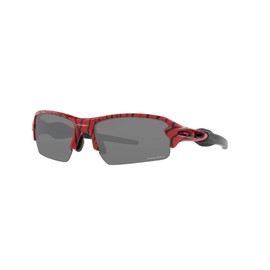 Oakley Men's OO9271 Flak 2.0 Low Bridge Fit Rectangular Sunglasses, Red Tiger/Prizm Black, 61 mm