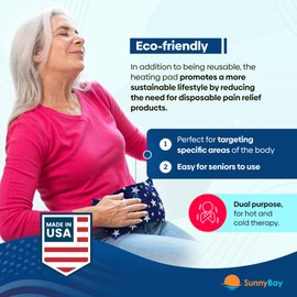 SunnyBay Small Microwave Heating Pad, Microwavable Versatile Cold/Heated Neck and Shoulder Wrap for Back Pain and More, Moist Heat Cotton-Fleece Pad, 6x11 Inches, Blue-Stars, Pack of 2