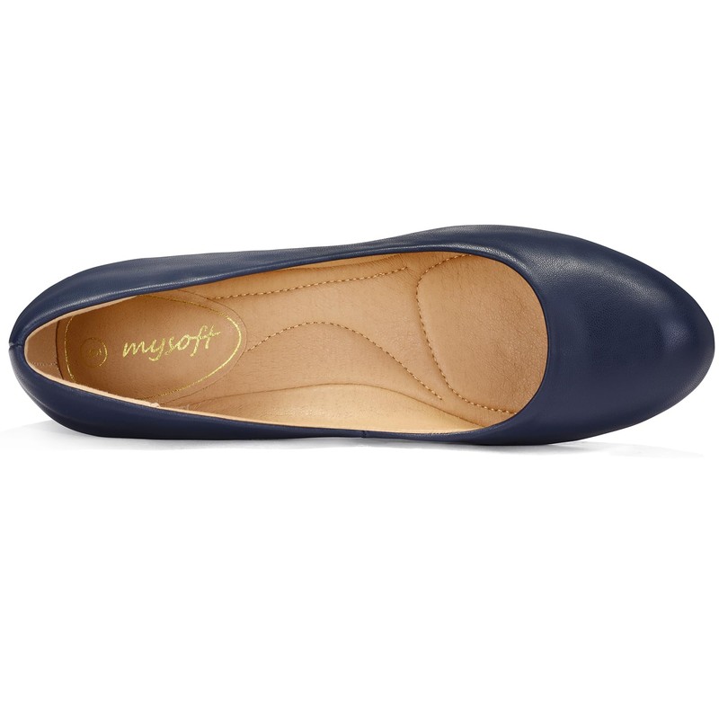 mysoft - Zapatos de tacón para mujer, marino, 9 US