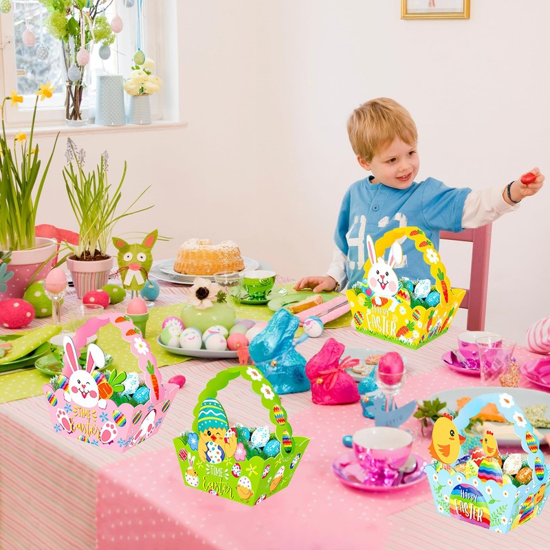 Pack of 8 Easter Baskets Craft Idea, Easter Baskets Crafts,