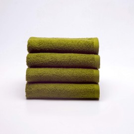 Sancarlos - Set of 4 Hand Towels Green 100% Cotton 550gsm