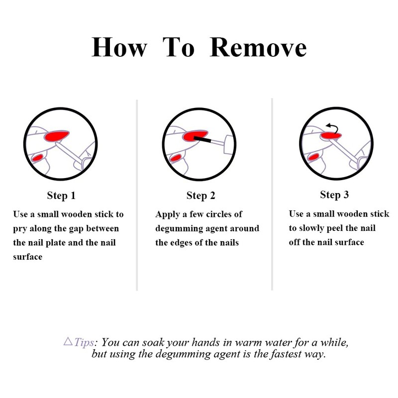 MERVF MERVF Almond Press on Nails Medium Fake Nails Black