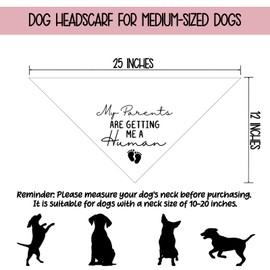 Dog Bandana Pregnancy Announcement My Parents are Getting Me a Human Dog Baby Announcement Bandana Pregnancy Announcement Gender Reveal Dogs Scarf for Small Medium Cats Dogs