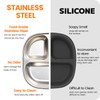 MIMORE Stainless Steel Kids Plates - 5 Pack Toddler Plates